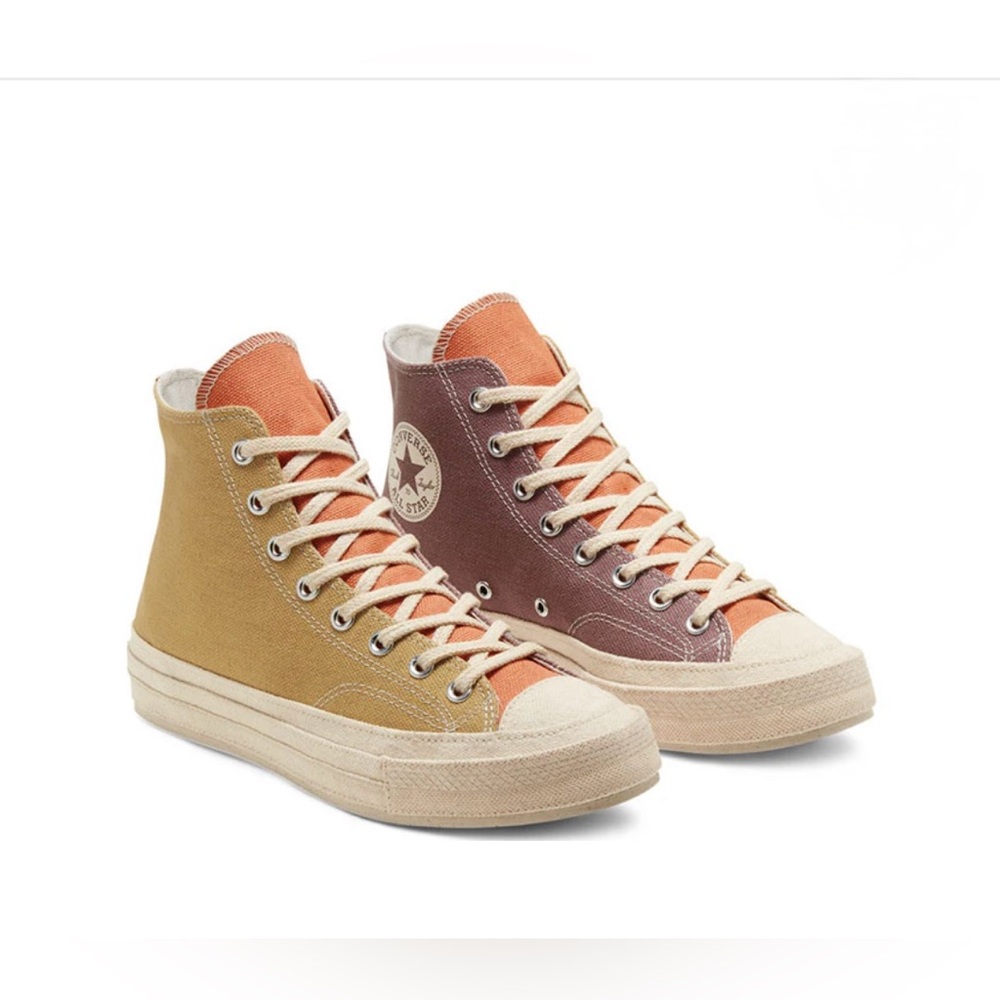 Converse High Top Sneakers in Mustard, Rust, and Mauve